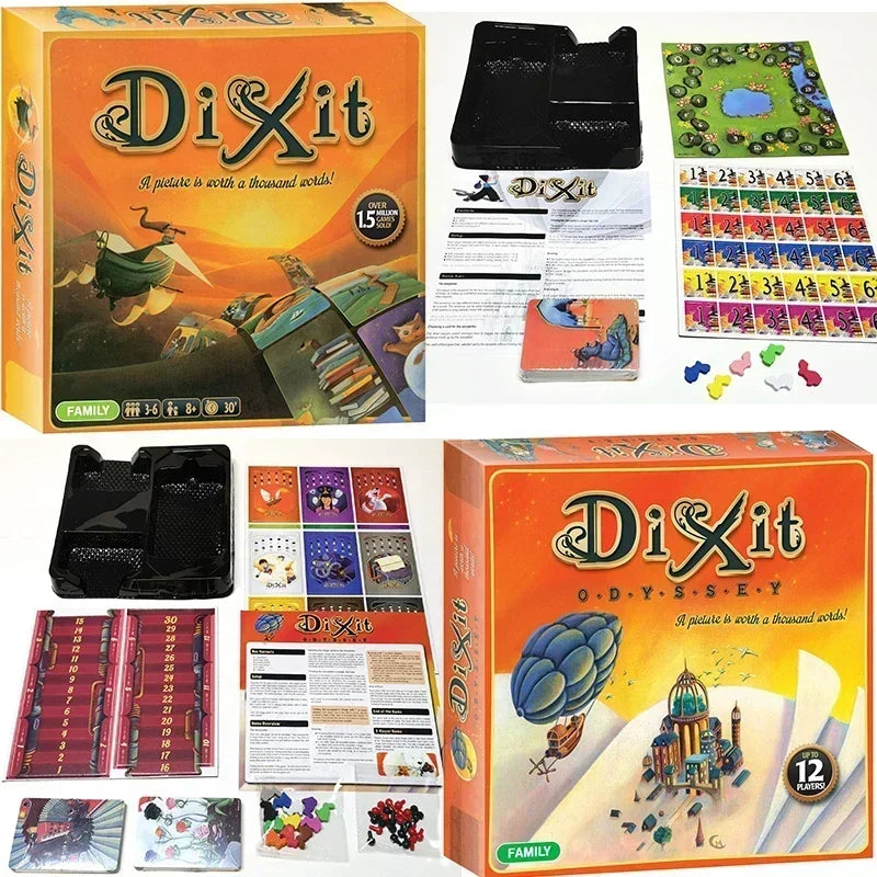 Dixit Odyssey Dreamscape Chronicles - The Captivating Picture Card Quest for Family Fun & Parties