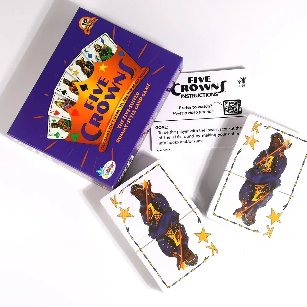 Five Crowns Purple Premium Interactive Card Game for Fun Family Nights