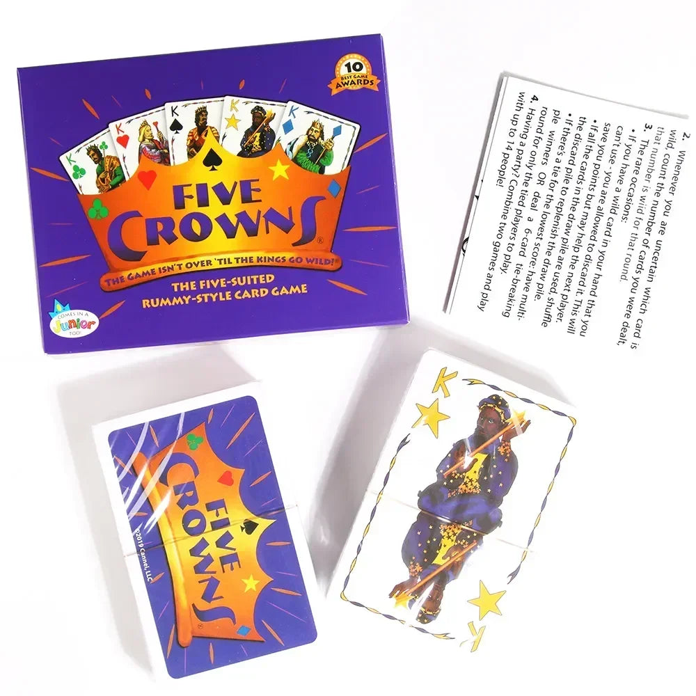 Five Crowns Purple Premium Interactive Card Game for Fun Family Nights