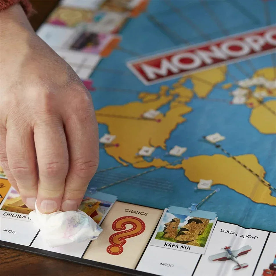 Monopoly World Tour Adventure Family Party Game with Token Stampers